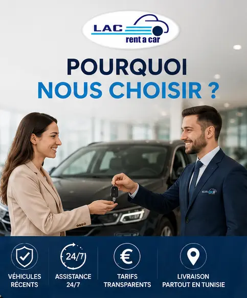Pourquoi choisir LAC RENT A CAR pour votre location en Tunisie